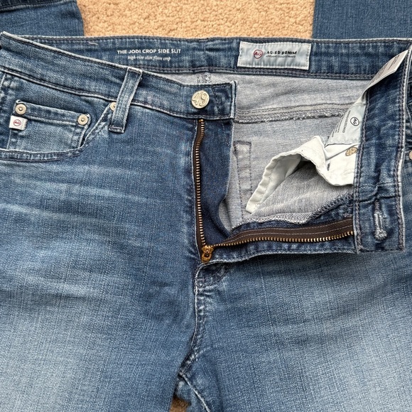 AG Adriano Goldschmied The Jodi Crop Side Slit High Rise Crop Flare Jeans 29R - Picture 7 of 10